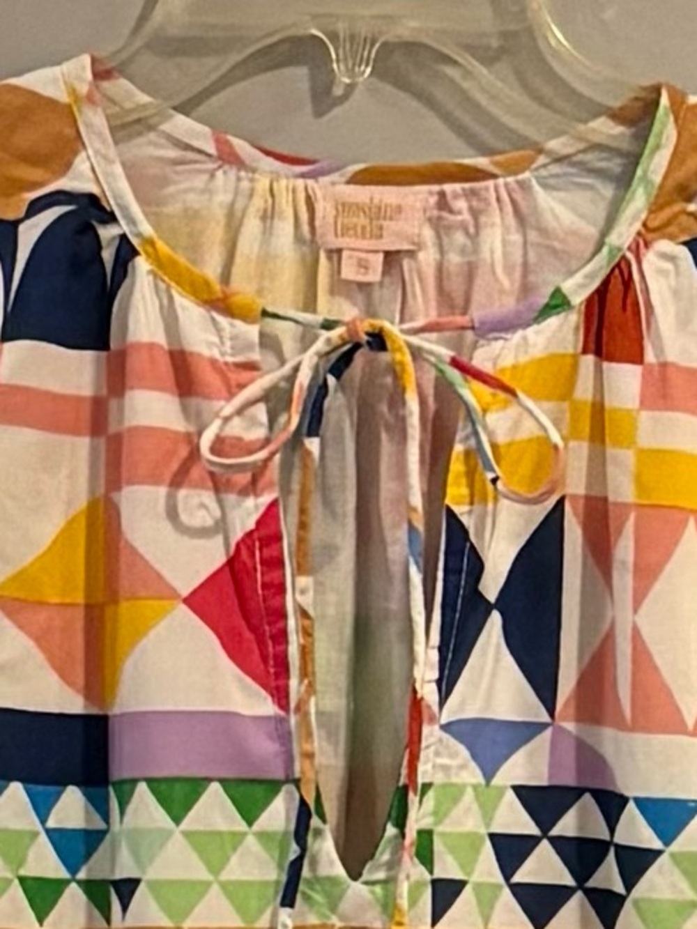 Sunshine Tiendo Colorful Maxi Dress Size Small 100% Cotton